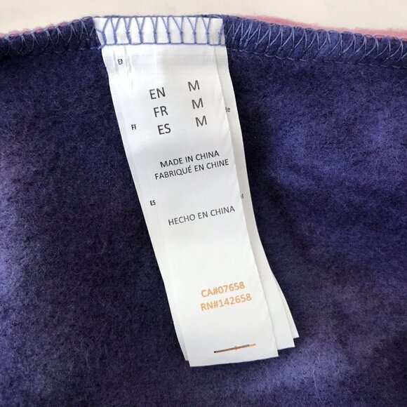 New SWS Active Boyfriend Crew Tie Dye Sweatshirt Medium Blue Fleece Loungewear - Picture 8 of 11